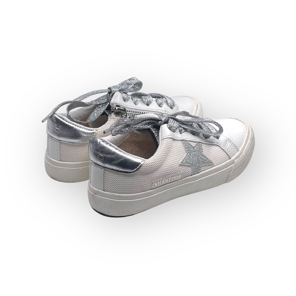 Vintage Havana 𖤐 Gita Star Sneakers 𖤐 Vegan Leather Silver Metallic Glitter 𖤐 12 - Picture 4 of 16